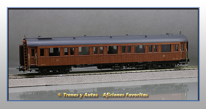 Coche pasajeros madera Largo Recorrido CC-637 - Renfe